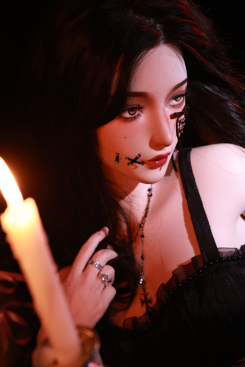 168cm D-Cup Silicone Sex Doll - Rylana | Dark Gothic Style, Realistic Silicone Features