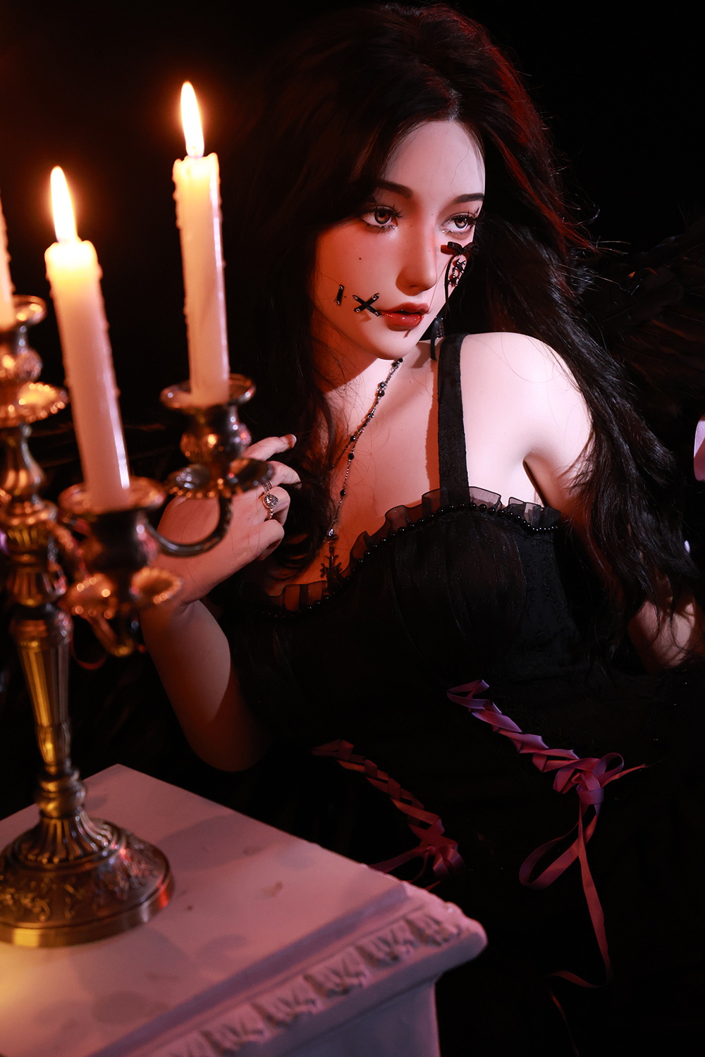 168cm D-Cup Silicone Sex Doll - Rylana | Dark Gothic Style, Realistic Silicone Features