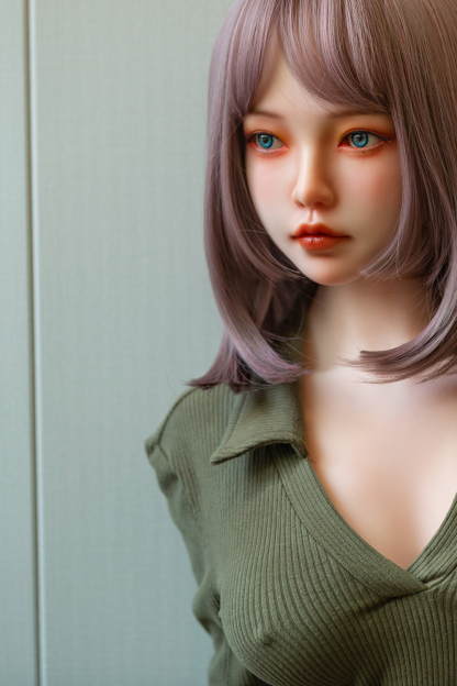 158cm D-Cup Silicone Head TPE Body Realistic Lovely Purple Hair Sex Doll - Gissandra for Sale | DollsLover Official Store | Qita Doll