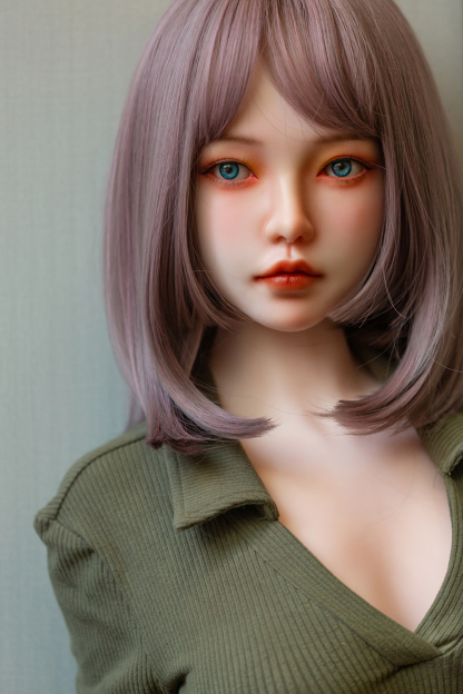 158cm D-Cup Silicone Head TPE Body Realistic Lovely Purple Hair Sex Doll - Gissandra for Sale | DollsLover Official Store | Qita Doll