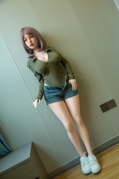 158cm D-Cup Silicone Head TPE Body Realistic Lovely Purple Hair Sex Doll - Gissandra for Sale | DollsLover Official Store | Qita Doll