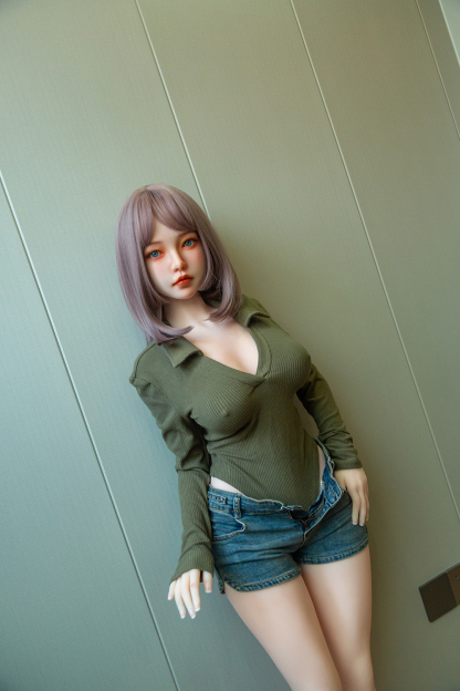 158cm D-Cup Silicone Head TPE Body Realistic Lovely Purple Hair Sex Doll - Gissandra for Sale | DollsLover Official Store | Qita Doll