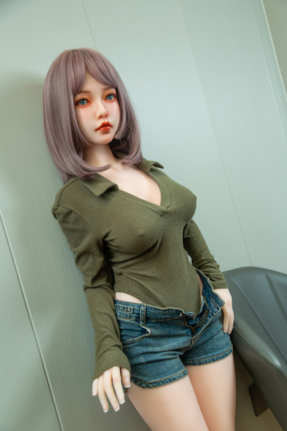 158cm D-Cup Silicone Head TPE Body Realistic Lovely Purple Hair Sex Doll - Gissandra for Sale | DollsLover Official Store | Qita Doll