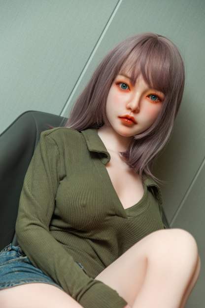158cm D-Cup Silicone Head TPE Body Realistic Lovely Purple Hair Sex Doll - Gissandra for Sale | DollsLover Official Store | Qita Doll
