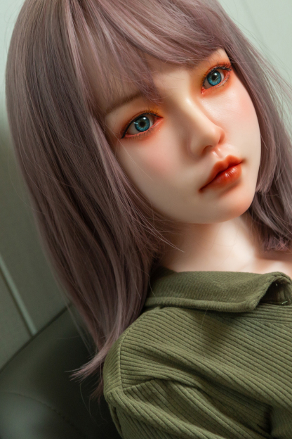 158cm D-Cup Silicone Head TPE Body Realistic Lovely Purple Hair Sex Doll - Gissandra for Sale | DollsLover Official Store | Qita Doll