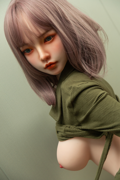 158cm D-Cup Silicone Head TPE Body Realistic Lovely Purple Hair Sex Doll - Gissandra for Sale | DollsLover Official Store | Qita Doll