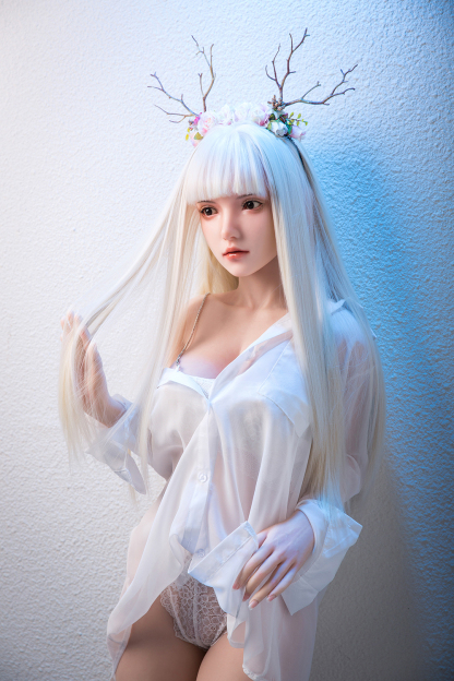 162cm B-Cup Silicone Realistic Sweet White Hair Sex Doll - Helyria for Sale | DollsLover Official Store | Qita Doll