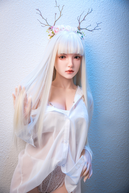 162cm B-Cup Silicone Realistic Sweet White Hair Sex Doll - Helyria for Sale | DollsLover Official Store | Qita Doll