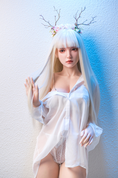 162cm B-Cup Silicone Realistic Sweet White Hair Sex Doll - Helyria for Sale | DollsLover Official Store | Qita Doll