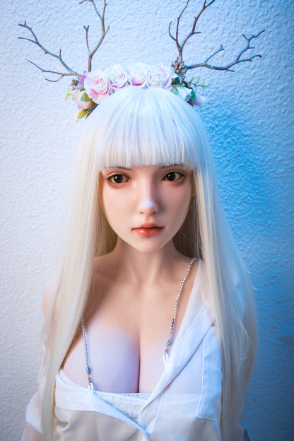 162cm B-Cup Silicone Realistic Sweet White Hair Sex Doll - Helyria for Sale | DollsLover Official Store | Qita Doll