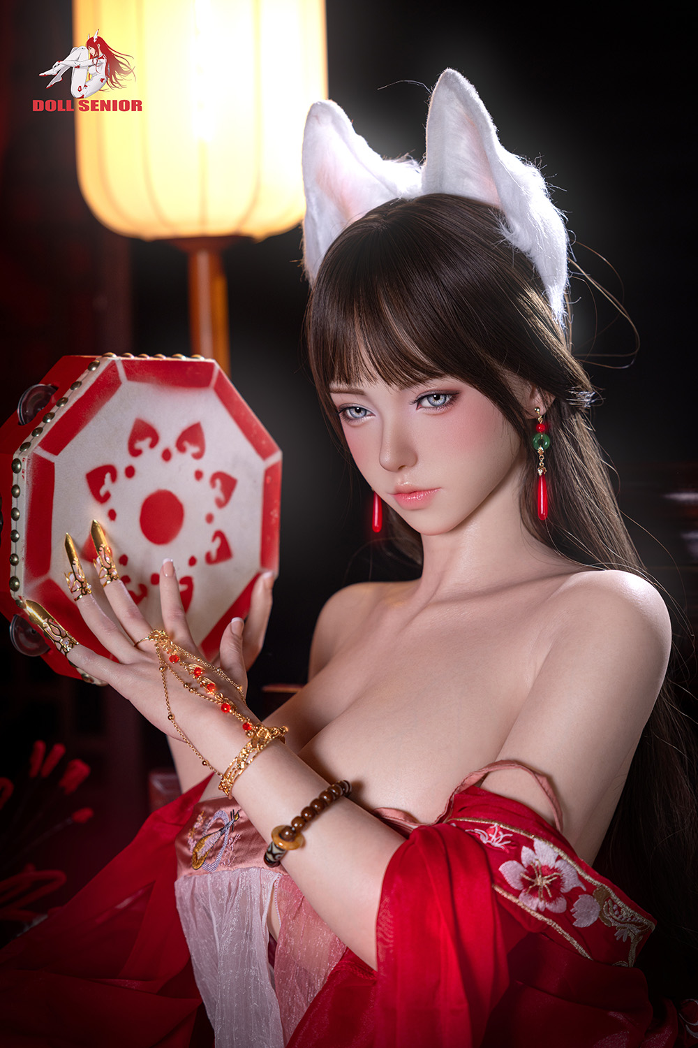 165cm F-Cup Silicone Sex Doll - Selena Wolf | Fox Spirit Cosplay, Lifelike Silicone Fantasy