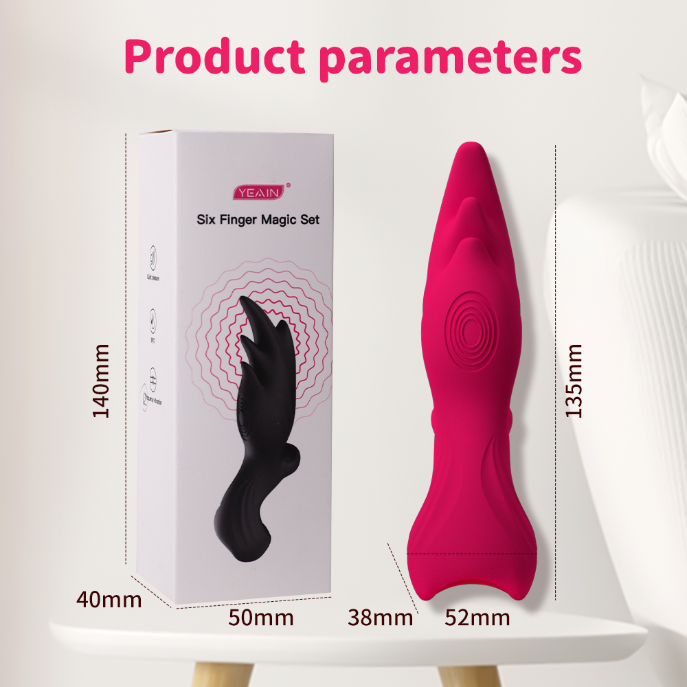 Six-Finger Magic Condom Sex Vibrator