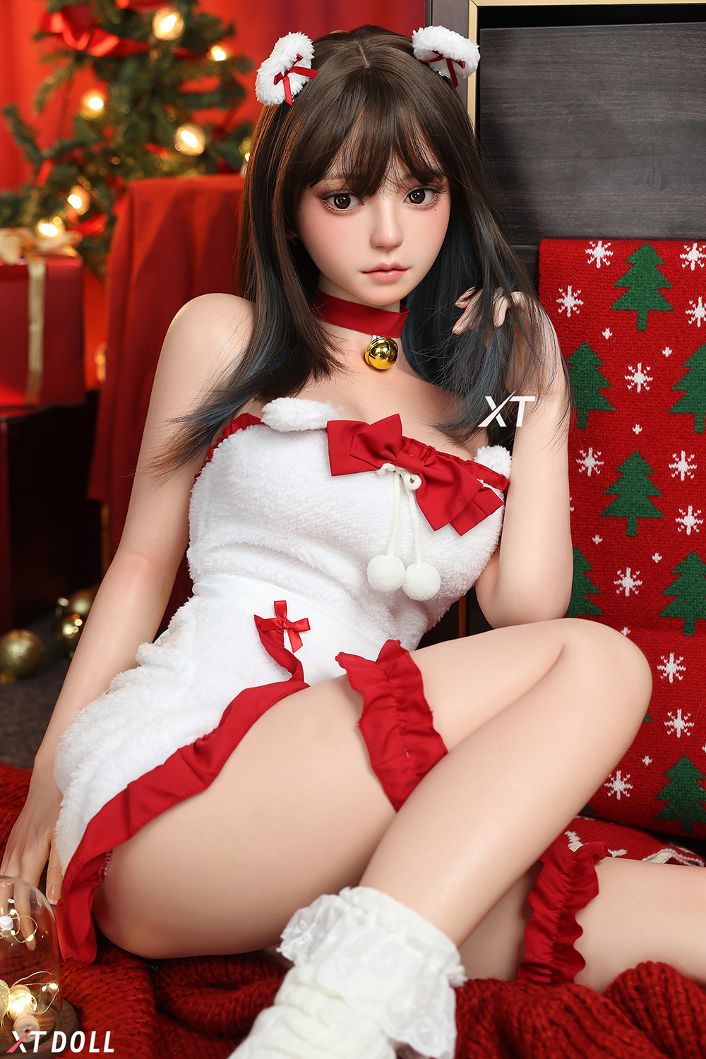 157cm D-Cup Silicone Sex Doll - Drielle Santa's Sweetheart – D-Cup Silicone Doll with Xmas Charm