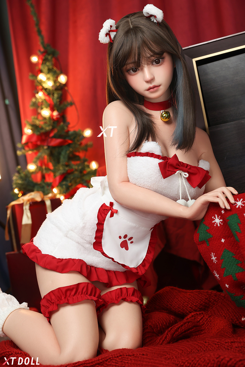 157cm D-Cup Silicone Sex Doll - Drielle Santa's Sweetheart – D-Cup Silicone Doll with Xmas Charm