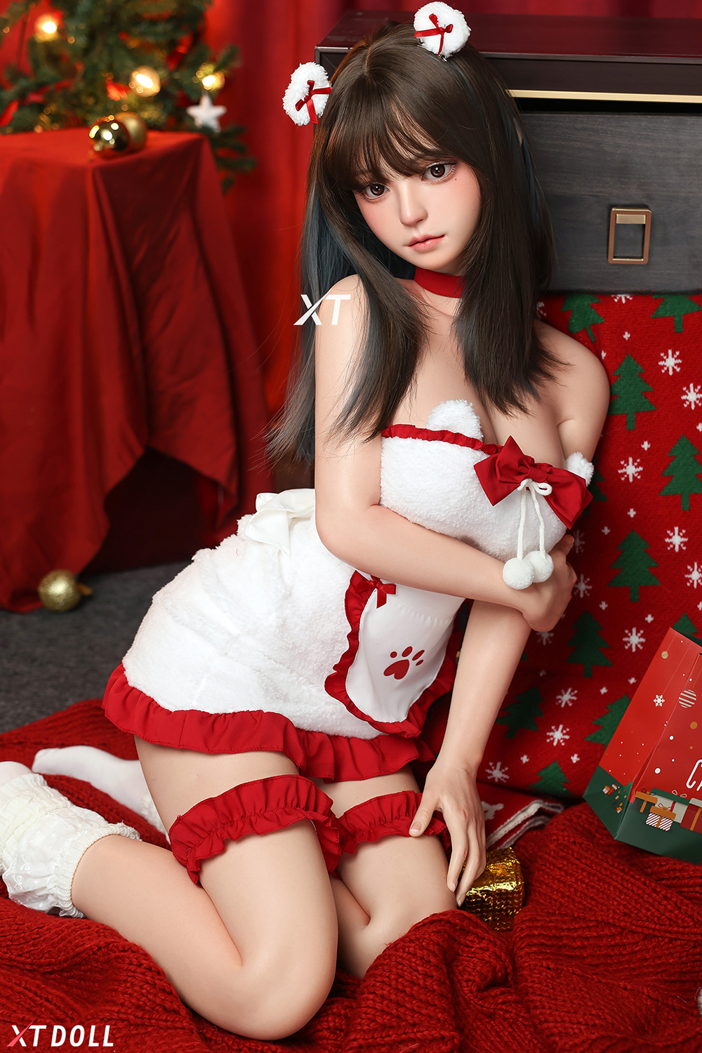 157cm D-Cup Silicone Sex Doll - Drielle Santa's Sweetheart – D-Cup Silicone Doll with Xmas Charm