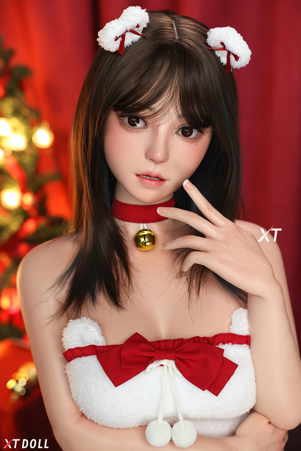 157cm D-Cup Silicone Sex Doll - Drielle Santa's Sweetheart – D-Cup Silicone Doll with Xmas Charm