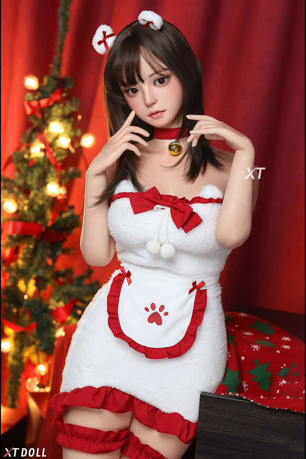 157cm D-Cup Silicone Sex Doll - Drielle Santa's Sweetheart – D-Cup Silicone Doll with Xmas Charm