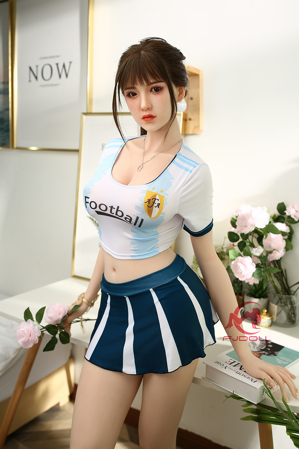 168cm E-Cup Silicone Sex Doll - Emantra | Football Girl Cosplay, Stunning Curves, Realistic Touch