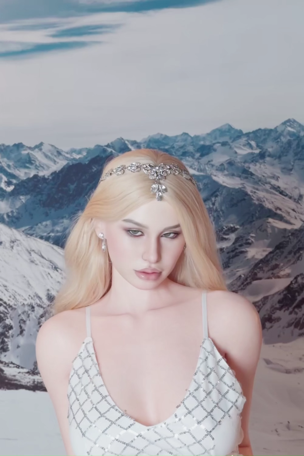 [Snow Angel-Glacielle] 171cm D-Cup Silicone Sex Doll - Pearl Natural