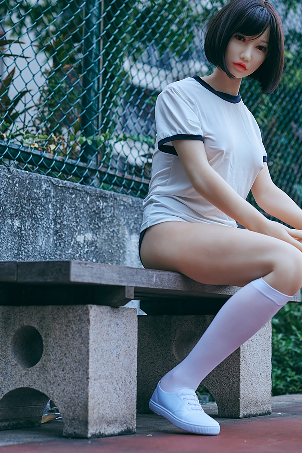 158cm C-Cup Silicone Head Sex Doll - Hiyumi Japanese High School Fantasy with Silicone Face Realism