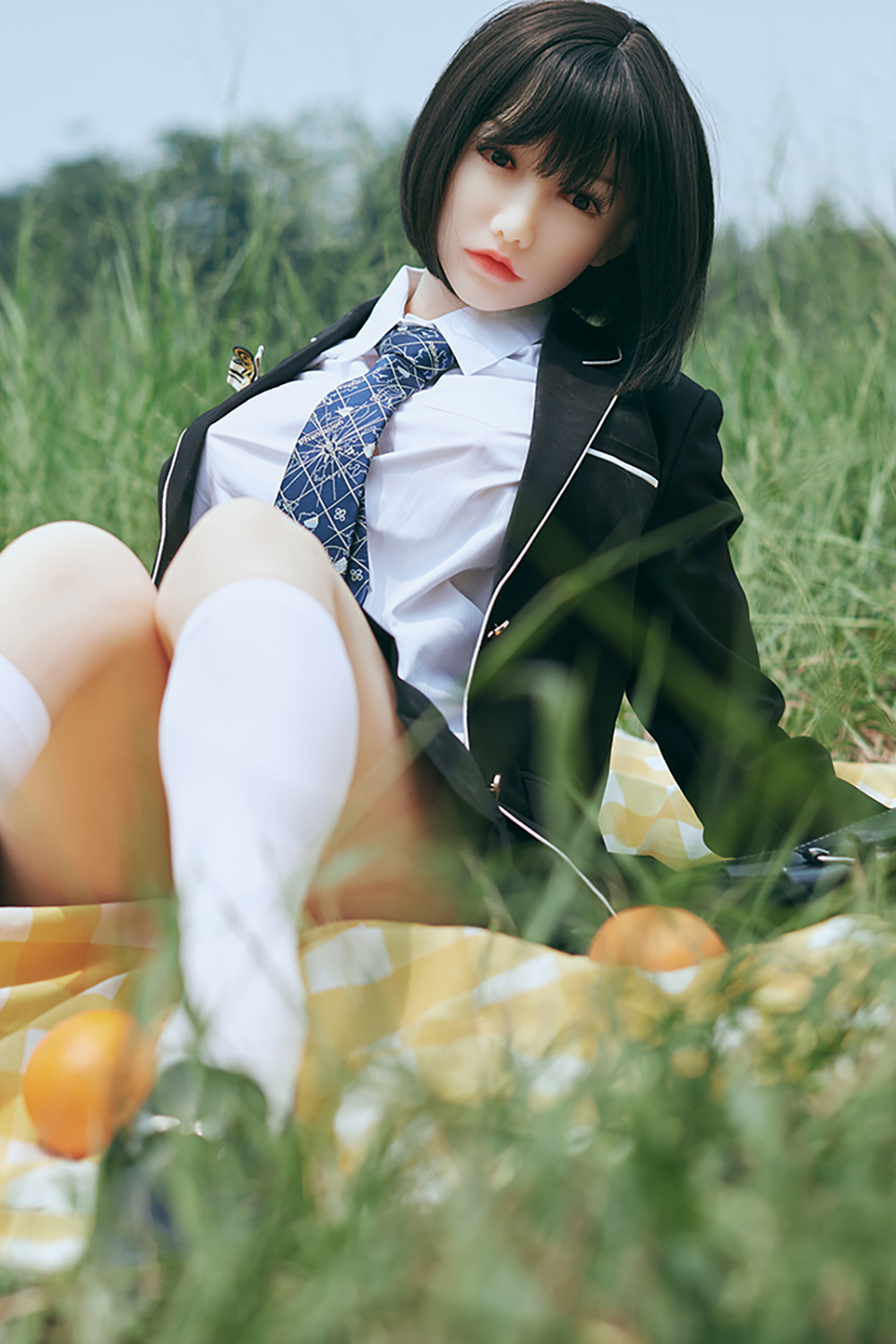 158cm C-Cup Silicone Head Sex Doll - Sayuria Silicone Head Beauty with Classic Japanese School Outfit