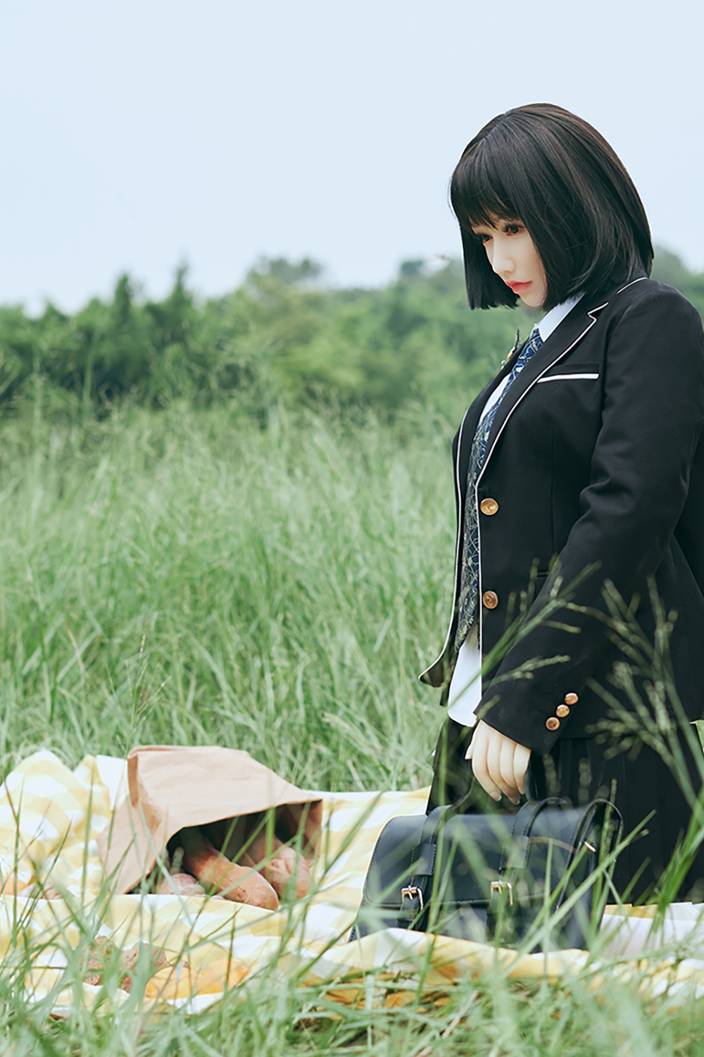 158cm C-Cup Silicone Head Sex Doll - Sayuria Silicone Head Beauty with Classic Japanese School Outfit