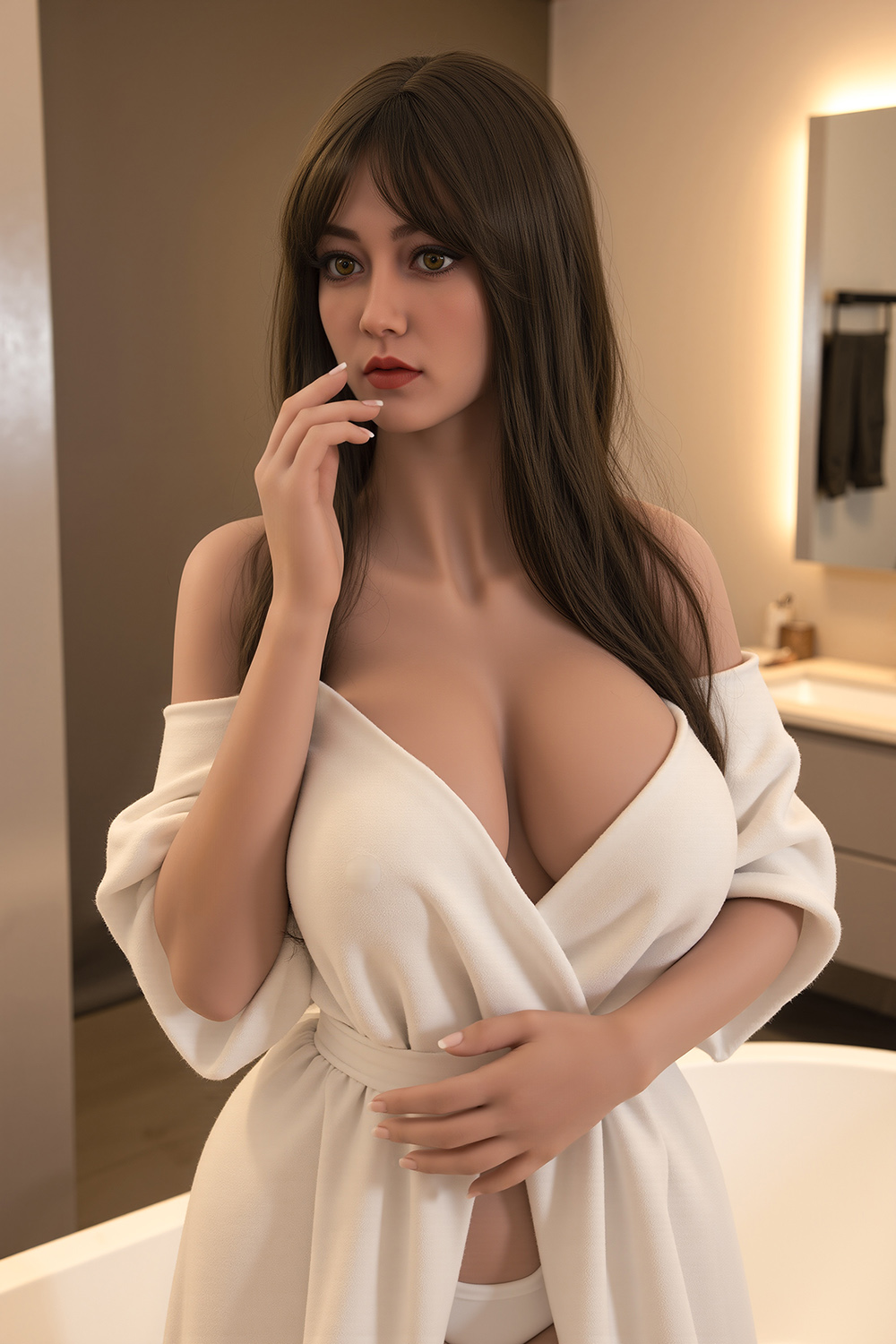 153cm G-Cup TPE Sex Doll - Xalithia TPE Sex Doll with Perfect Waist-Hip Ratio Design