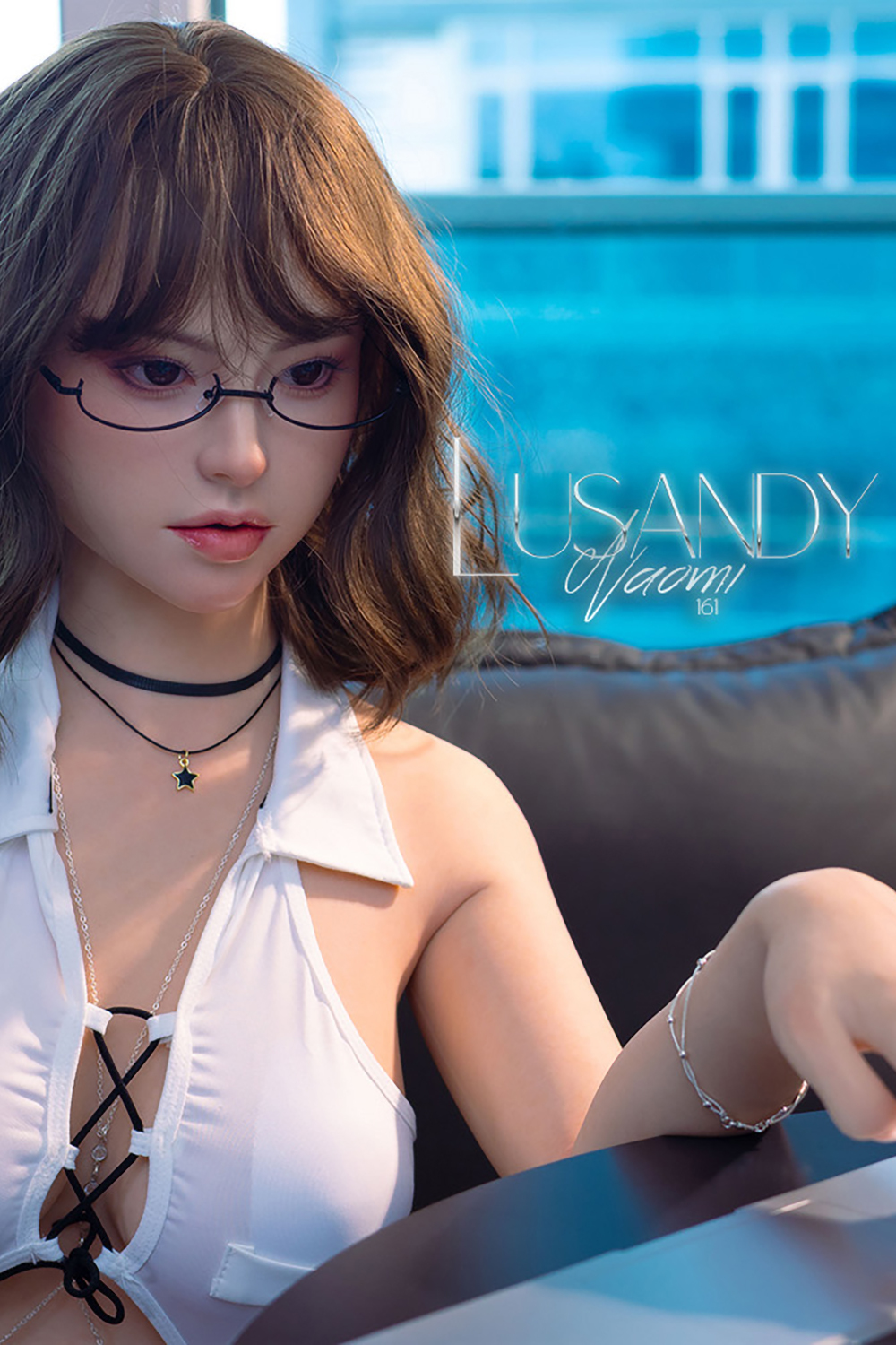 161cm D-Cup Silicone Sex Doll - Naomi | Realistic Office Lady Love Doll with Elegant Charm