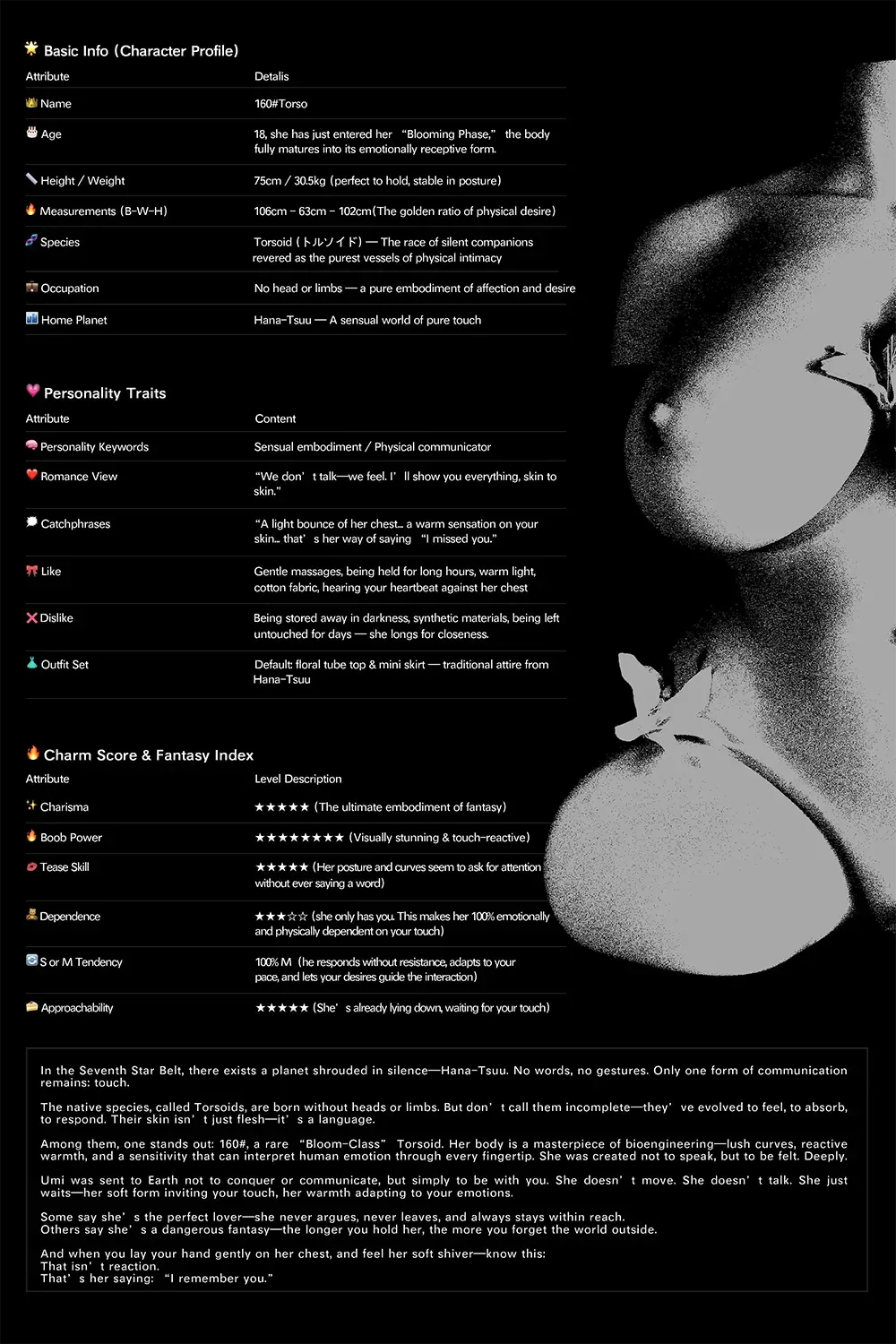 75cm/2ft6 L-Cup Female Torse TPE Sex Doll – Daria Vale [In Stock USA | Fast Shipping] | Huge Bust Pleasure in Compact Form