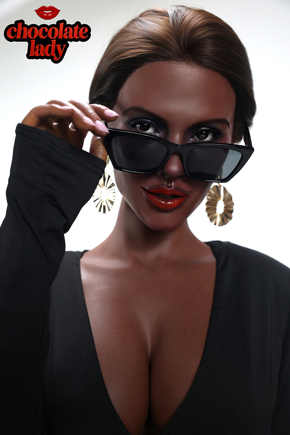 166cm E-Cup Silicone Sex Doll - Galythea Luxury Life Size Silicone Sex Doll – 166cm Busty E-Cup Ebony Beauty with Realistic Skin