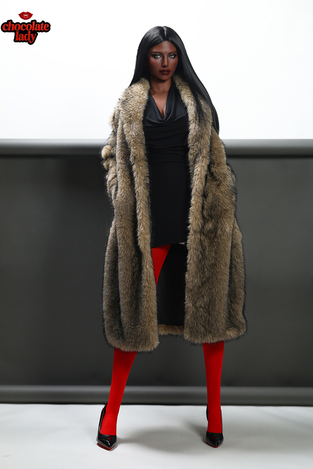 166cm E-Cup Silicone Sex Doll - Florvyn Premium Silicone Sex Doll 166cm – Busty E-Cup Mature Dark Skin Beauty with Realistic Body