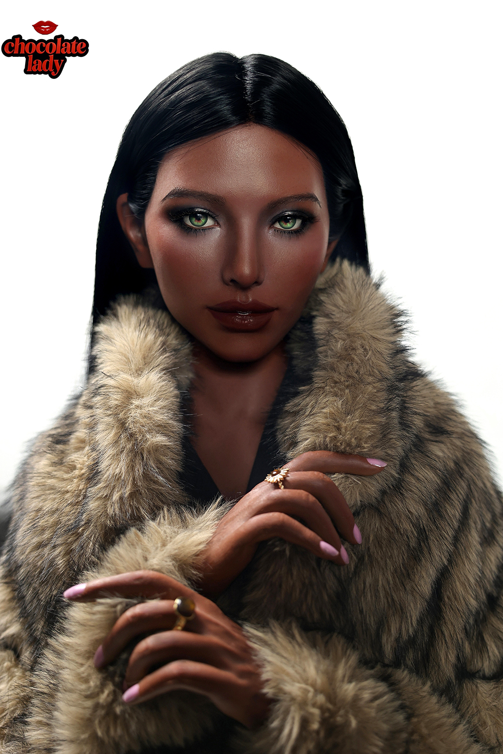 166cm E-Cup Silicone Sex Doll - Florvyn Premium Silicone Sex Doll 166cm – Busty E-Cup Mature Dark Skin Beauty with Realistic Body