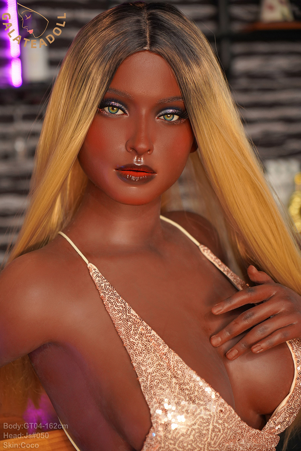 162cm D-Cup Silicone Sex Doll - Mariselle | Blonde Elegance, Cocoa Skin, Real Feel