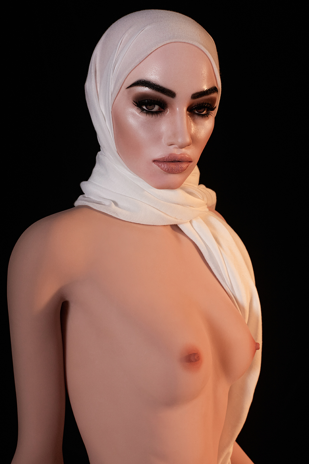 177cm C-Cup Silicone Head Sex Doll - Zarissa Middle Eastern Beauty with Elegant White Hijab