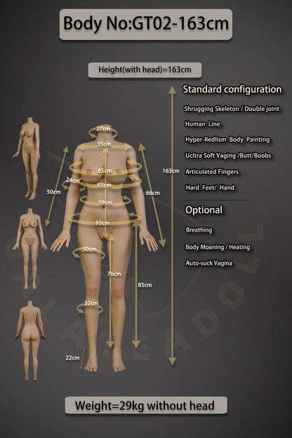 163cm D-Cup Silicone Sex Doll - Jolessa-DollsLover Official Store