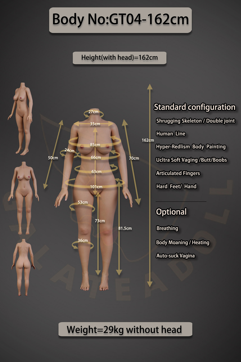 162cm D-Cup Silicone Sex Doll - Eryndis 3D-Printed Silicone Sex Doll, Ultra-Realistic Facial Features & Custom Options