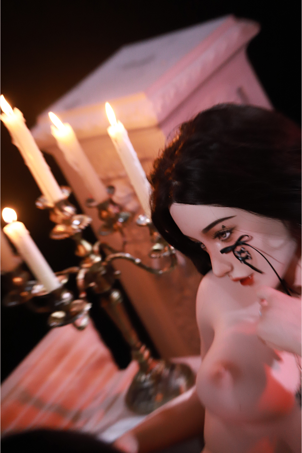 168cm D-Cup Silicone Sex Doll - Rylana | Dark Gothic Style, Realistic Silicone Features