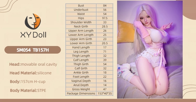 157cm H-Cup Silicone Head Sex Doll - Nylah | Stunning Huge Bust, Real Feel Experience