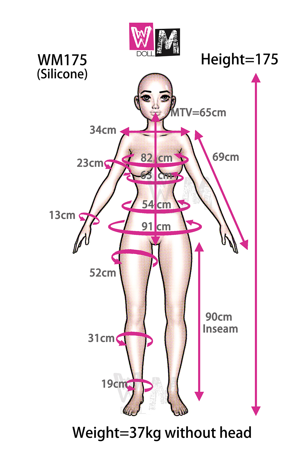 175cm/5.9ft D-Cup Silicone Sex Doll - Zuleika