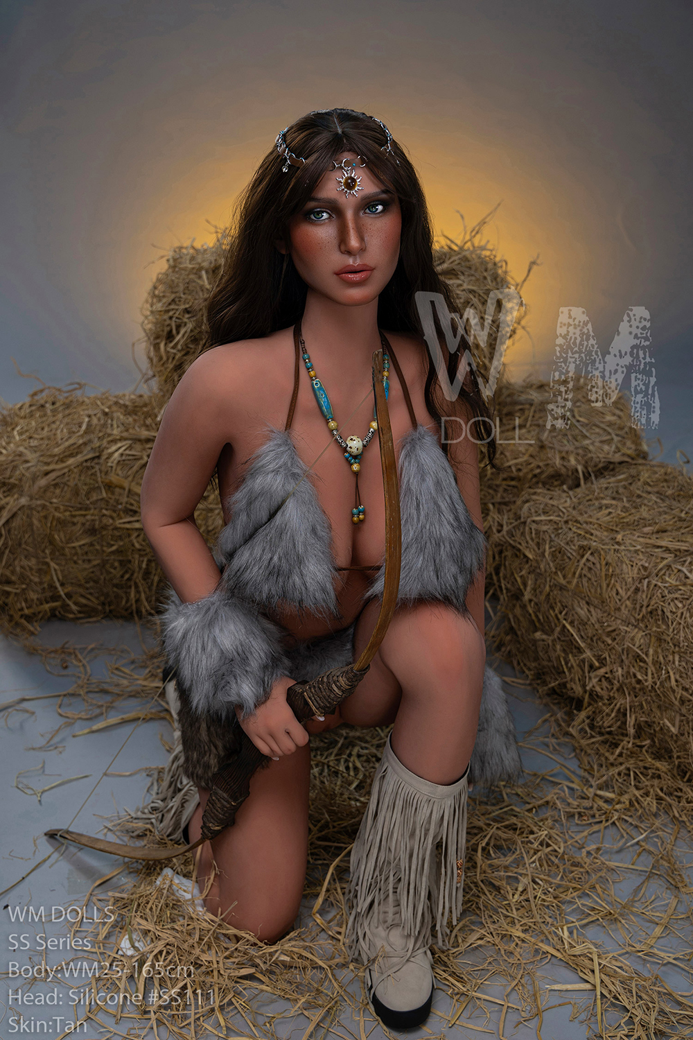 165cm/5ft5 F-Cup Silicone Head Sex Doll – Saphira | Primitive Tribal Style, F-Cup, Real Feel