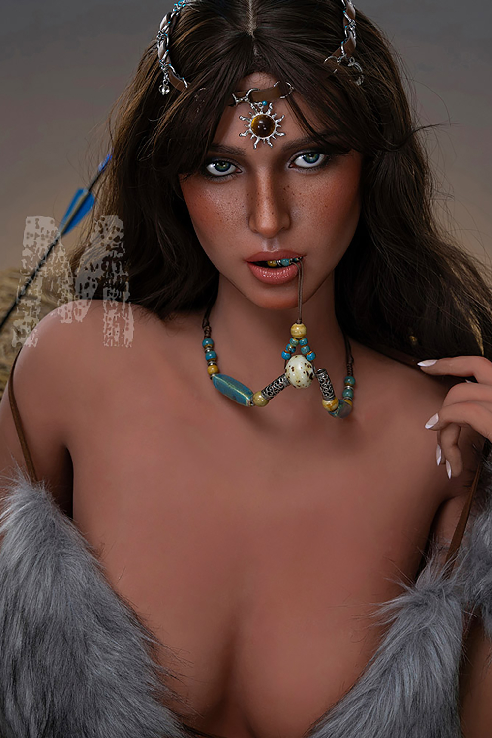 165cm/5ft5 F-Cup Silicone Head Sex Doll – Saphira | Primitive Tribal Style, F-Cup, Real Feel