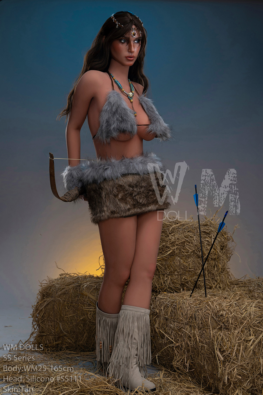 165cm/5ft5 F-Cup Silicone Head Sex Doll – Saphira | Primitive Tribal Style, F-Cup, Real Feel