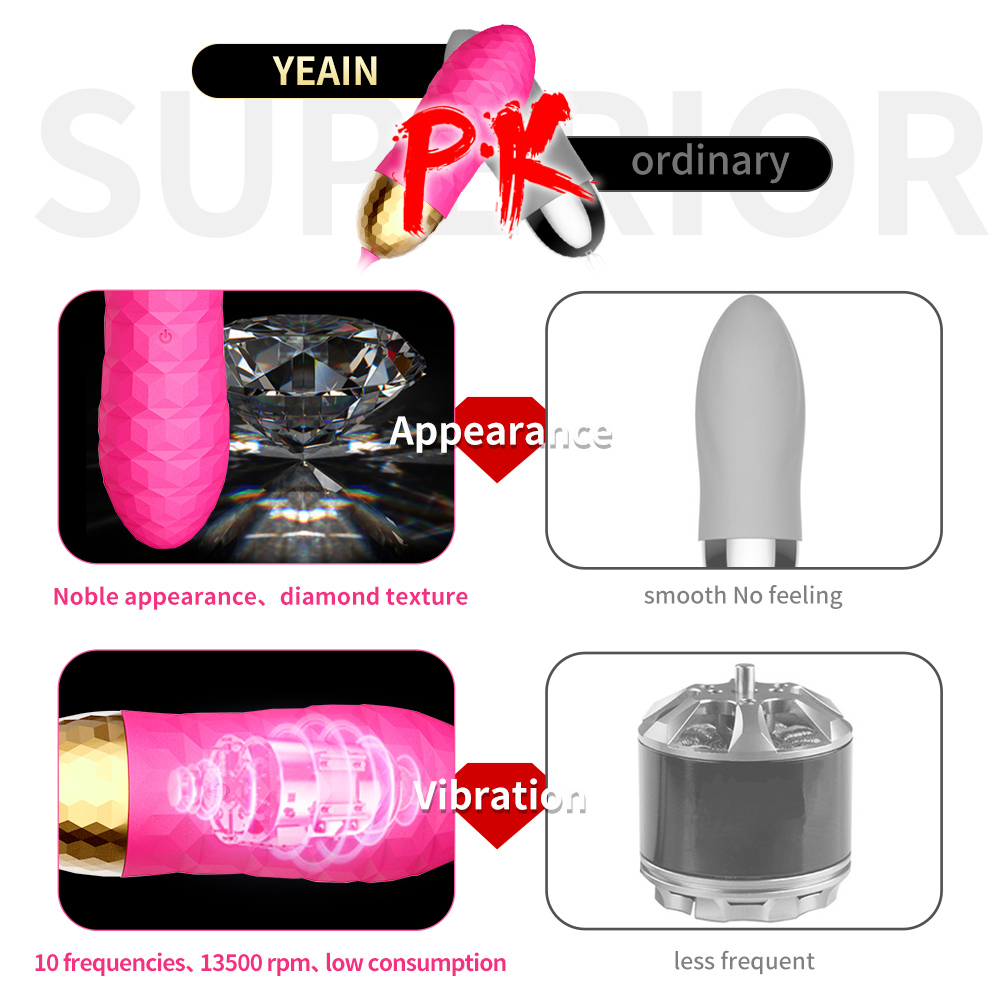 Yeain Colorful Diamond Vibrating Egg - Remote Control