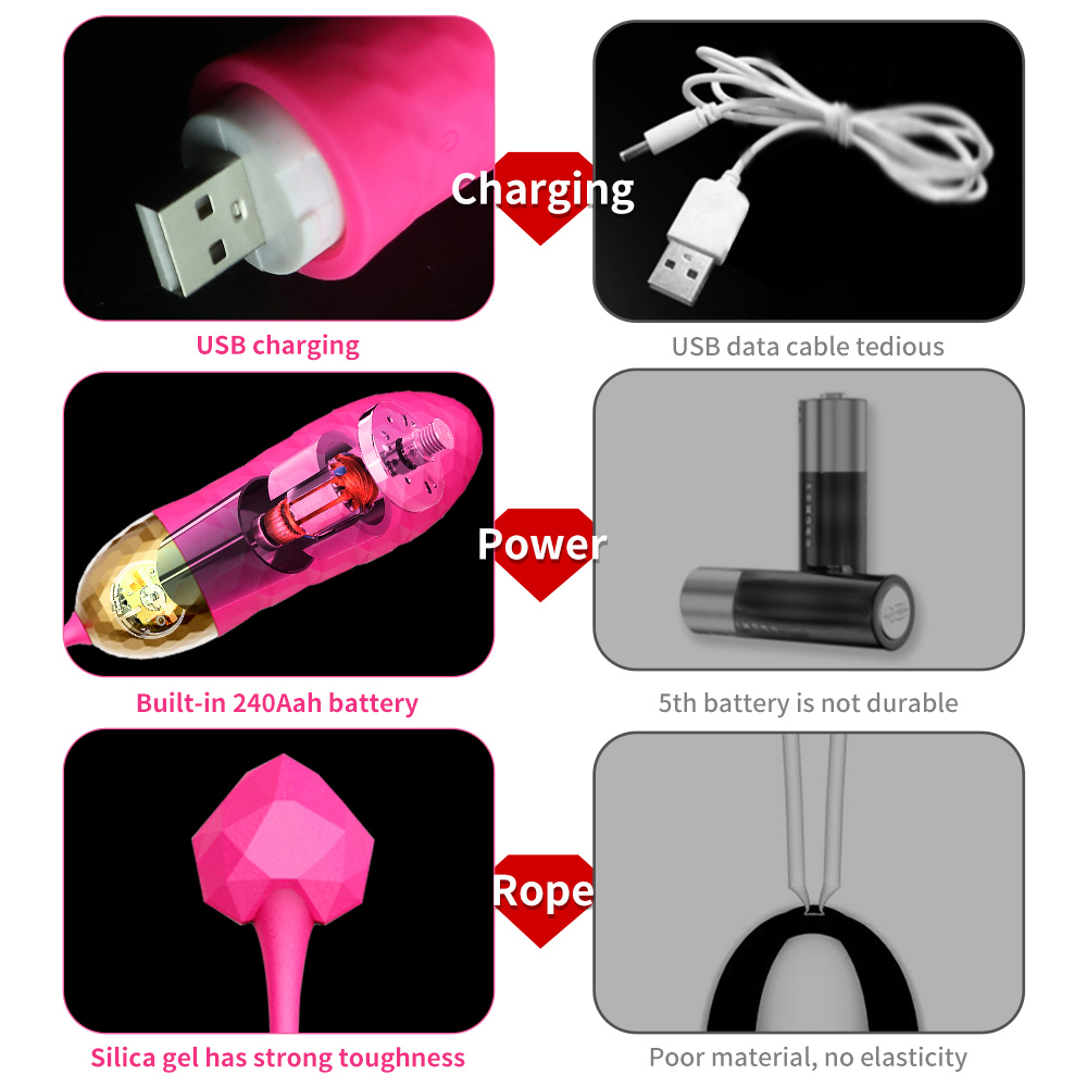 Yeain Colorful Diamond Vibrating Egg - Remote Control