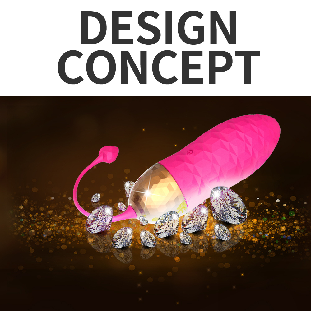 Yeain Colorful Diamond Vibrating Egg - Remote Control