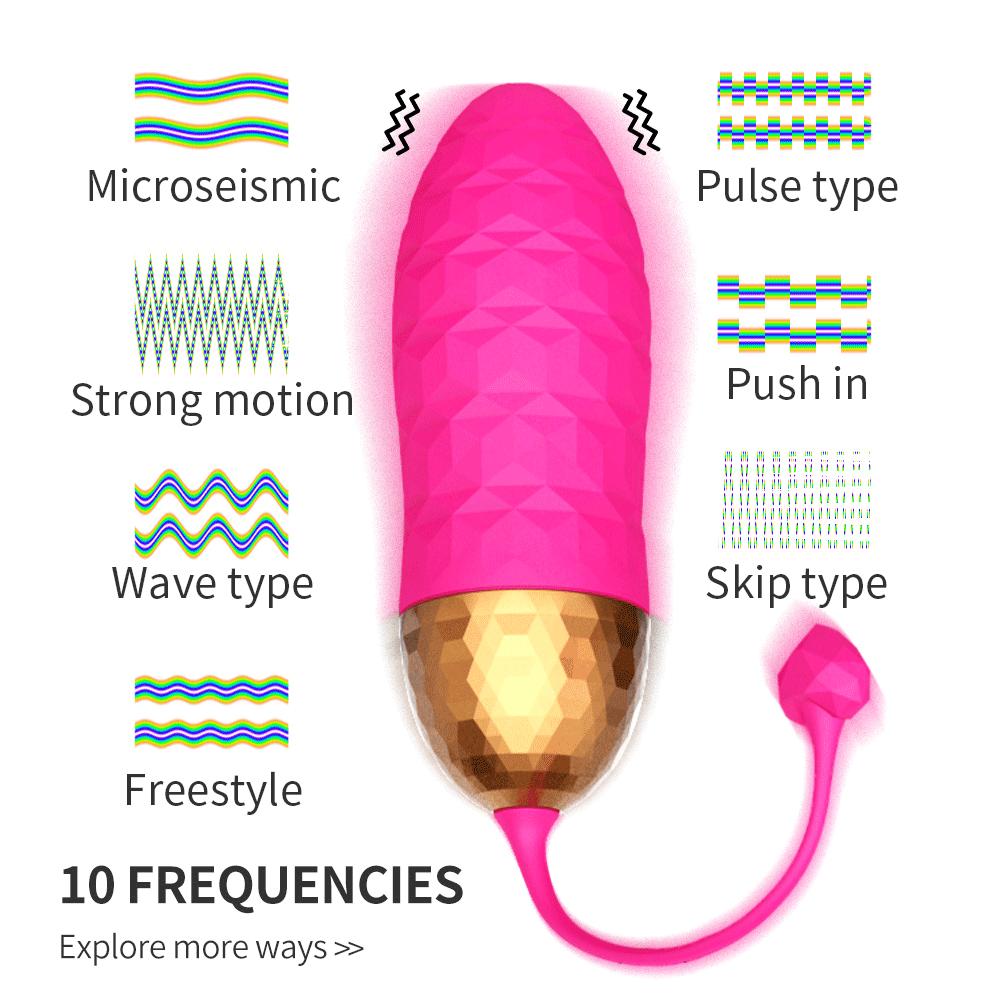 Yeain Colorful Diamond Vibrating Egg - Remote Control