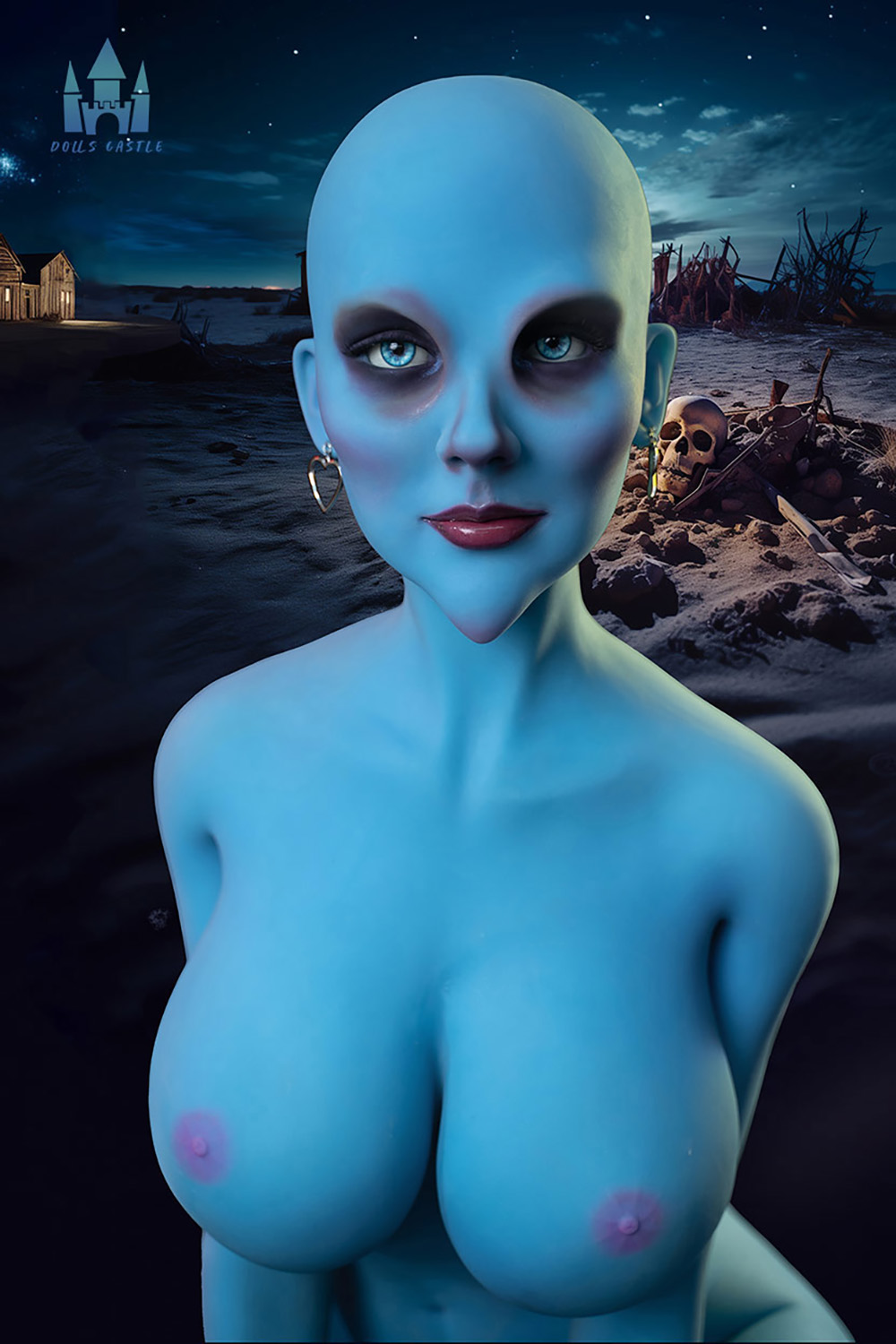 170cm G-Cup TPE Sex Doll - Luthira Life-Size Sci-Fi Alien Doll, Mature Look, Curvy TPE Body