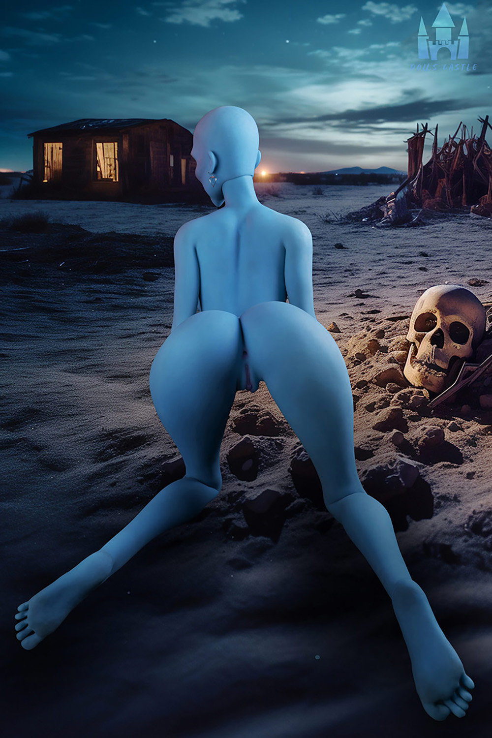 170cm G-Cup TPE Sex Doll - Luthira Life-Size Sci-Fi Alien Doll, Mature Look, Curvy TPE Body