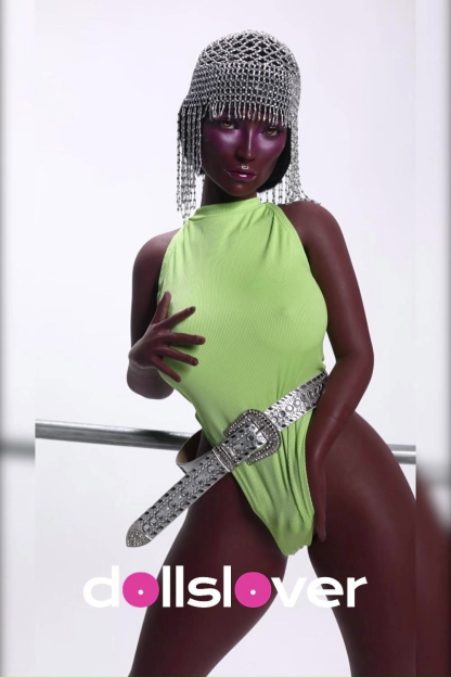 145cm Q-Cup Silicone Sex Doll - Kelryss Premium Life Size Silicone Doll – Mature Dark Skin Beauty with Busty Q-Cup Body