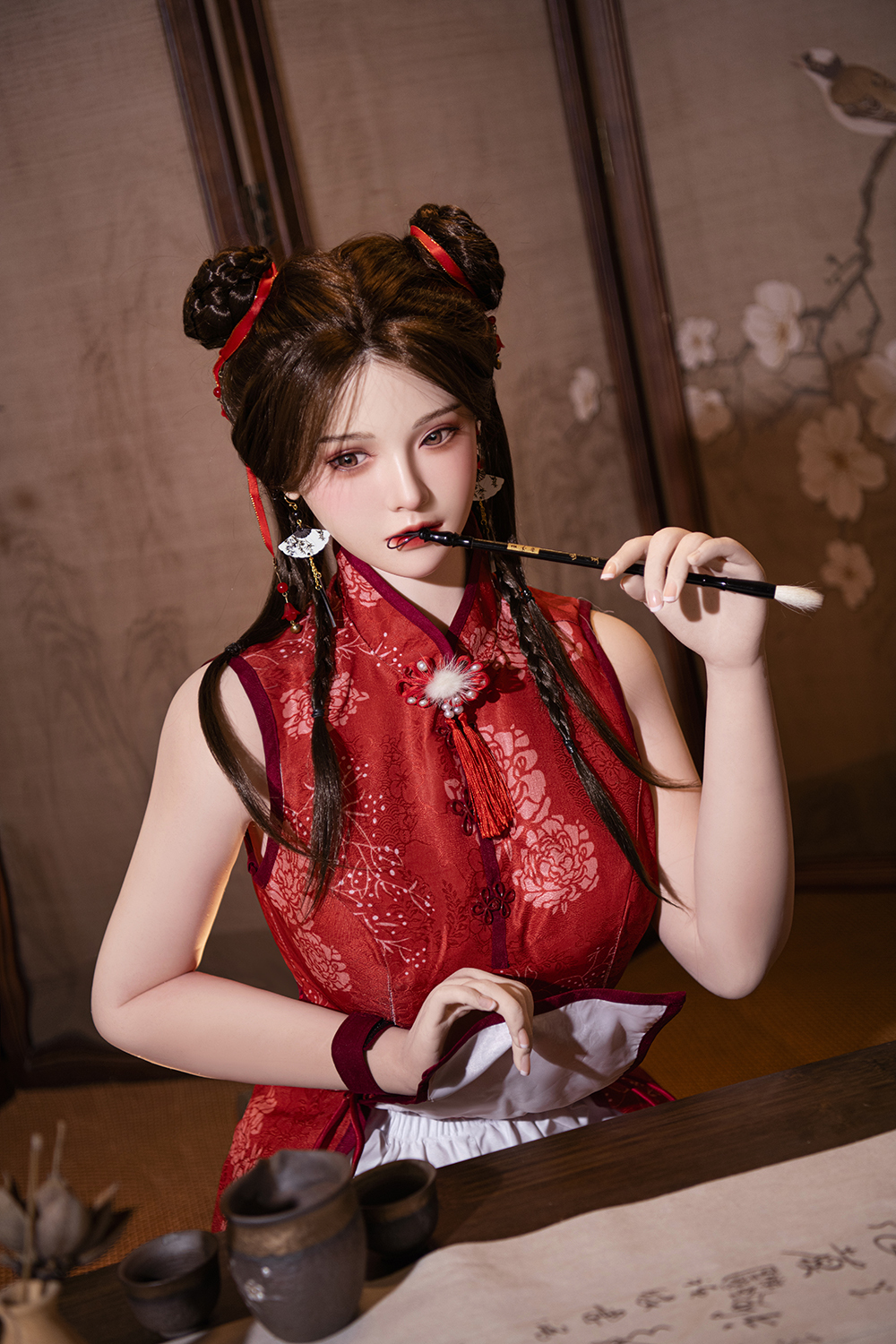 158cm D-Cup Silicone Sex Doll - Caelira Voluptuous Silicone Sex Doll with Ultra-Lifelike Body